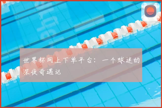 世界杯网上下单平台:一个球迷的深夜奇遇记