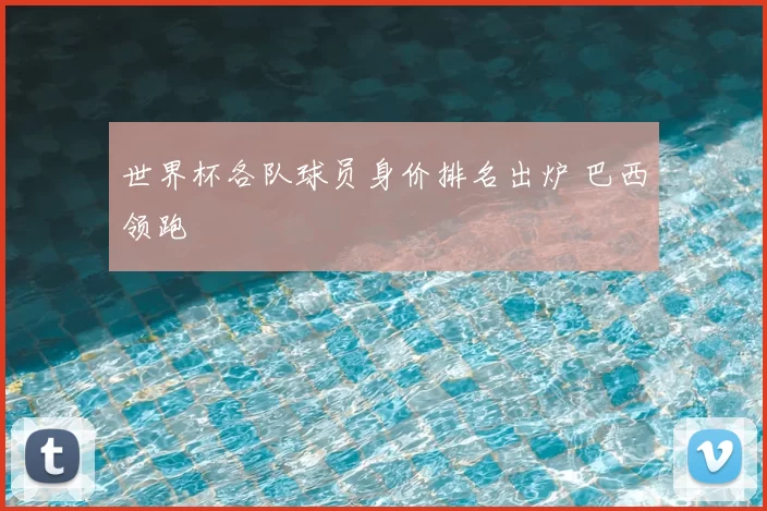 世界杯各队球员身价排名出炉 巴西领跑